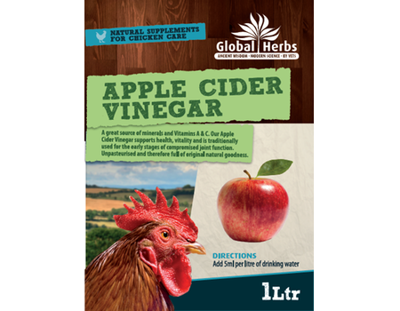 Global Herbs Poultry Apple Cider Vinegar 1ltr
