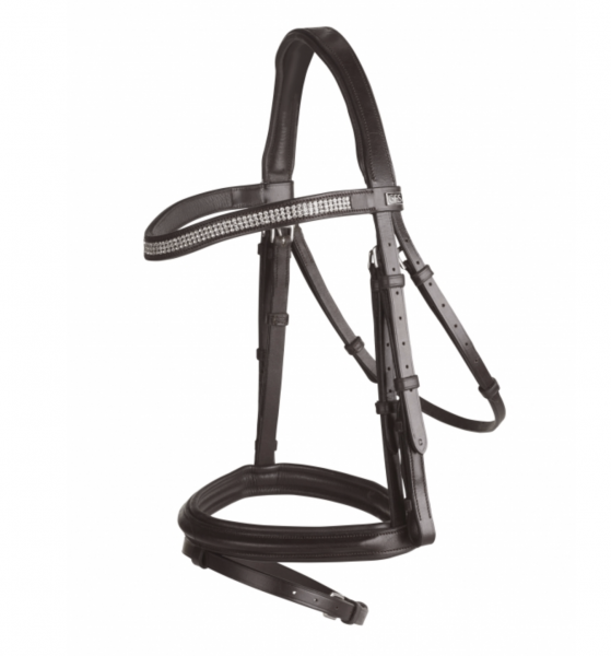 GFS Monarch Crystal Flash Bridle With Rubber Reins