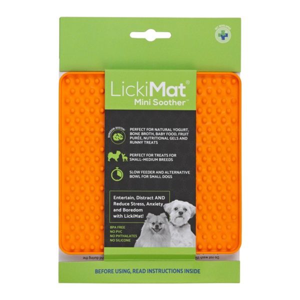 LickiMat Mini Soother Orange Dog 15cm