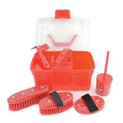 Lincoln Star Pattern Grooming Kit Colour: Red
