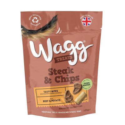 Wagg Steak and Chips Treats 125g