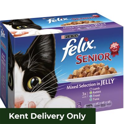 Felix Senior Mixed Selection in Jelly (Purple) 12 x 100g 