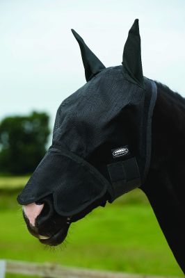 Weatherbeeta Buzz Away Fly Mask With Nose Black