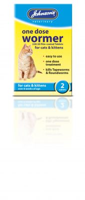 Johnsons One Dose Easy Wormer for Cats & Kittens 