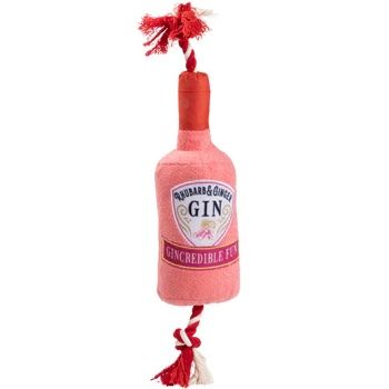 House Of Paws Pink Gin Squeaky Dog Toy
