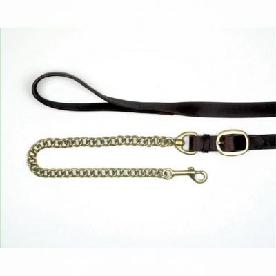 Mackey Classic Leather Lead with Chain