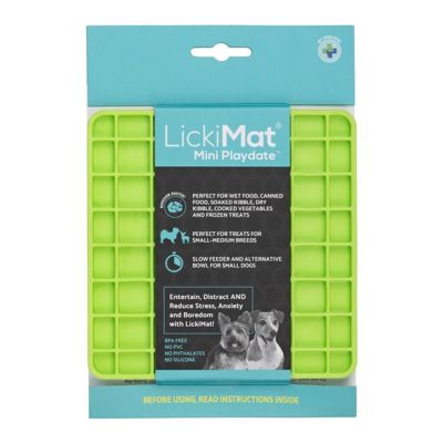 LickiMat Mini Playdate Green Dog 15cm
