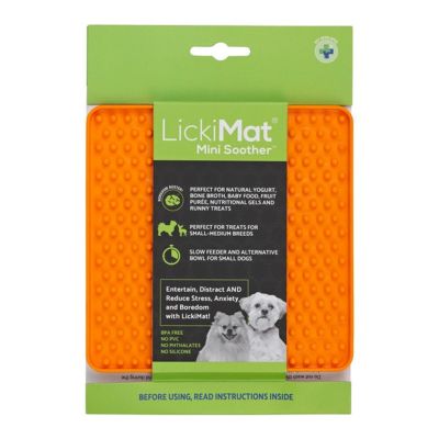 LickiMat Mini Soother Orange Dog 15cm