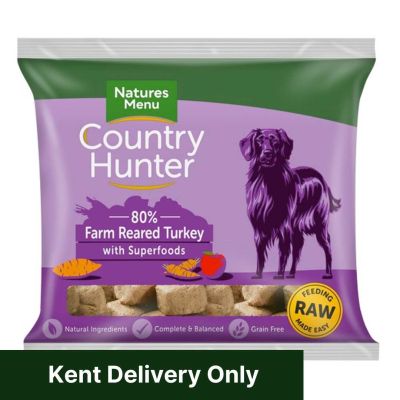 Natures Menu Country Hunter Farm Reared Turkey Nuggets Raw 1kg