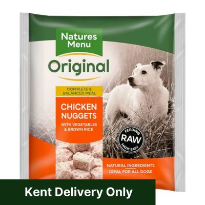 Natures Menu Frozen Nuggets Chicken Veg and Rice Raw Dog Food1kg