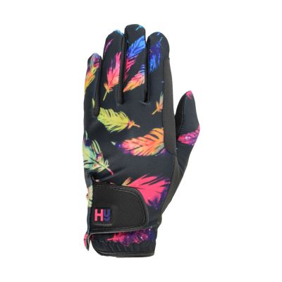 Hy5 Lightweight Printed Riding Gloves Leaf Pattern