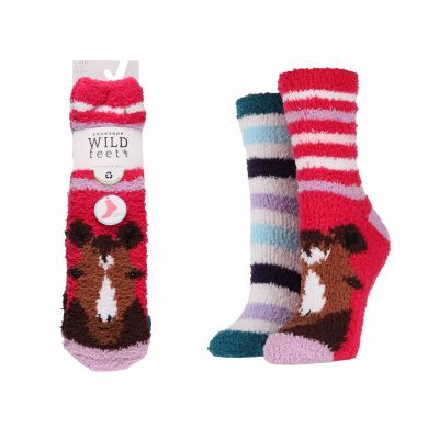 Wildfeet Fluffy Lounge Socks Junior 2pk
