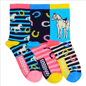 Childrens 3 Odd Socks - Horse