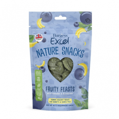 Burgess Excel Fruity Feasts Banana & Blueberry 60g